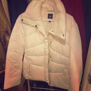 Gap Puffer Coat white large